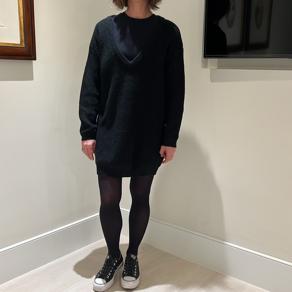 Lulu Ribbed Pullover Sweater Dress